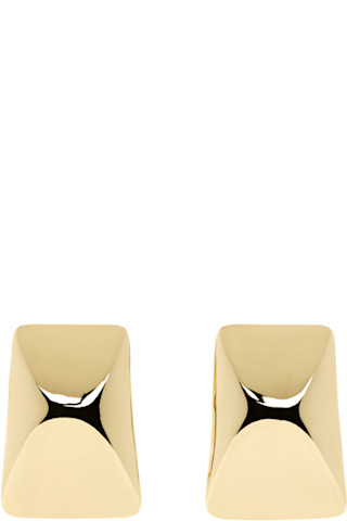 アクセサリーその他 ANINE BING Rectangular curved gold earrings Gold Curved Rectangle Earrings by ANINE BING on Sale