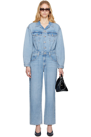 【関税込み】Levi's ブルー バギー デニム ジャンプスーツ Levi'sのブルー バギー デニム ジャンプスーツがセール中