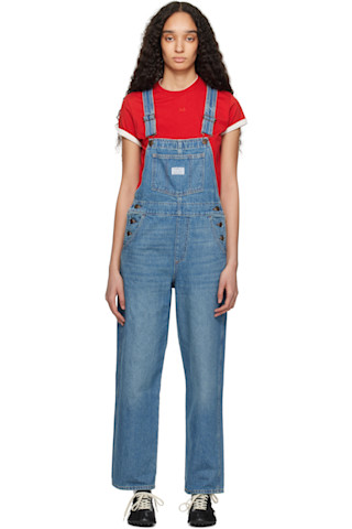 【関税込み】Levi's ブルー ヴィンテージ デニムオーバーオール Levi'sのブルー ヴィンテージ デニムオーバーオールがセール中