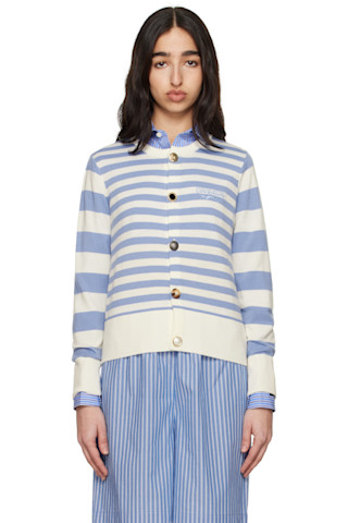 Charles Jeffrey LOVERBOYのブルー＆ホワイト ボタンダウン