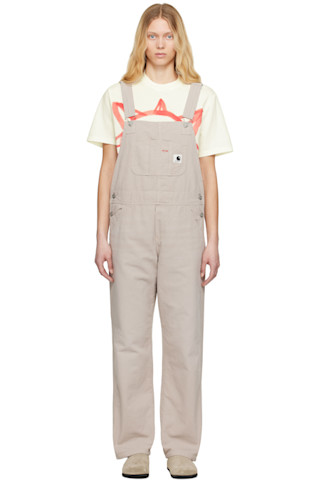 Carhartt ベージュ　オーバーオール Carhartt オーバーオール サロペット carhartt ワッペン ダック