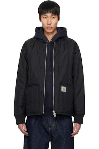 Carhartt Work In Progress: Black Lachlan Liner Jacket | SSENSE Carhartt Work In Progress: Black Lachlan Liner Jacket | SSENSE
