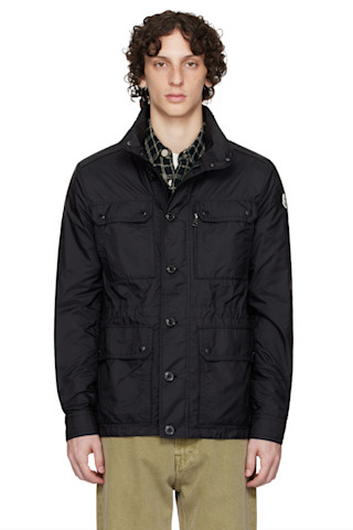 Moncler: Black Lez Water-Repellent Field Jacket | SSENSE