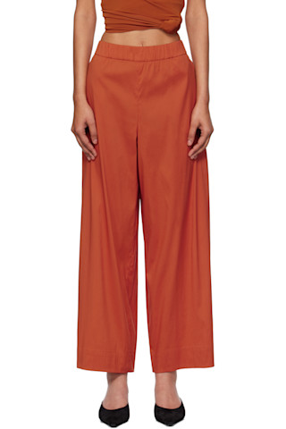 【関税込み】Max Mara オレンジ Rio ロング トラウザーズ Max Mara: オレンジ Rio ロング トラウザーズ | SSENSE 日本