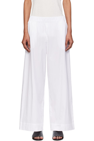 【関税込み】Max Mara ホワイト Rio トラウザーズ Max Mara: ホワイト Rio トラウザーズ | SSENSE 日本
