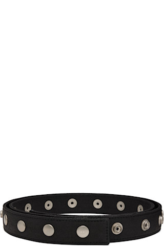 Black Hollywood Snaps Belt by Rick Owens DRKSHDW on Sale