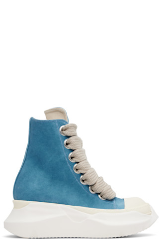 Rick Owens DRKSHDW: Blue Hollywood Jumbo Laces Abstract Sneak