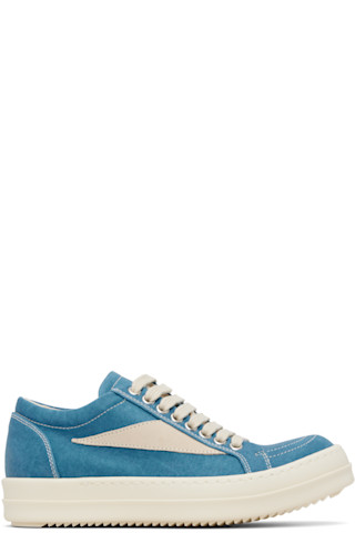 【正規品】Rick Owens ブルー Hollywood Vintage スニーカー Blue Hollywood Vintage Sneaks Sneakers by Rick Owens DRKSHDW