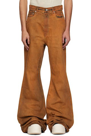 Hollywood Bolan ブーツカット　ジーンズ Rick Owens Rick Owens Bolan ハイライズ ブーツカットジーンズ | ブラック