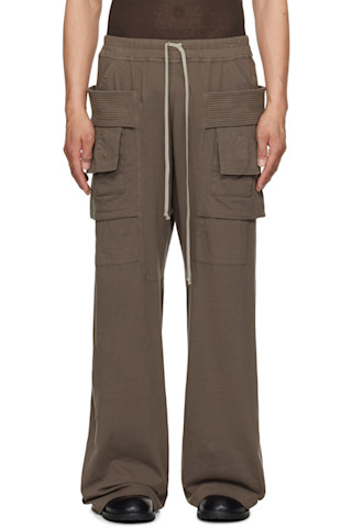 【Rick Owens】 グレー Hollywood Cargobelas ラウンジパンツ 251126M188006_1.jpg