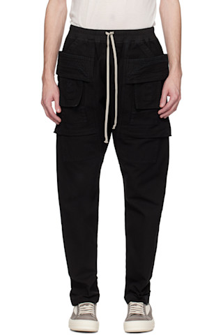 Rick Owens DRKSHDWのブラック Hollywood Creatch ドロー