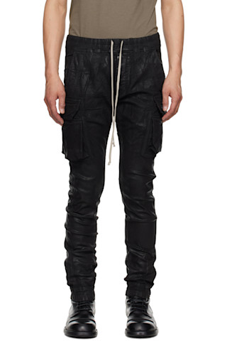 Rick Owens DRKSHDW: Black Hollywood Mastodon Cut Cargo Pants