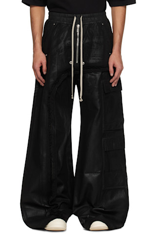 RICK OWENS Hollywood Double Jumbo Belas デニムカーゴパンツ Rick Owens DRKSHDWのグレー Hollywood Double Jumbo Bela