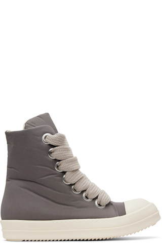 Rick Owens DRKSHDW グレー Hollywood Jumbo Lace Puffer Sneaks Gray Hollywood Jumbo Lace Puffer Sneakers by Rick Owens