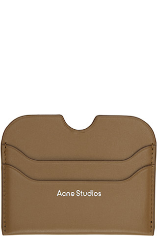 【関税込み】Acne Studios ブラウン レザー カードケース Acne Studios: ブラウン レザー カードケース | SSENSE 日本