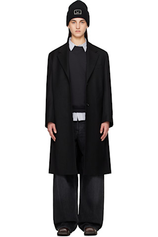 【Acne Studios】シングルブレストウールコート【関税送料込】 Acne Studios - シングルブレストウールコート - ブラック