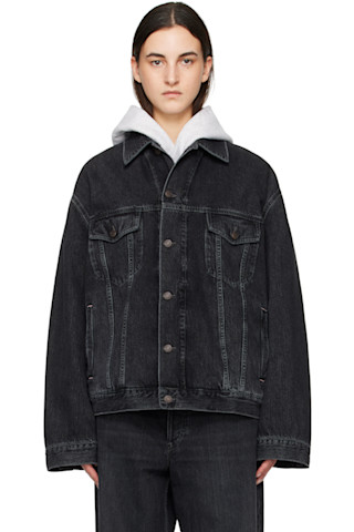 Acne Studios: ブラック リラックスフィット デニムジャケット