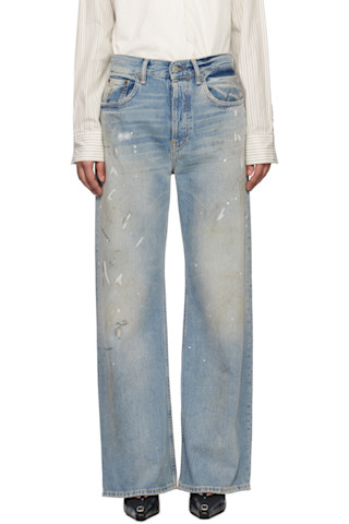 acne studiosルーズフィットジーンズ - 2021F Acne Studios 2021 ルーズフィット ジーンズ | ブルー | FARFETCH JP