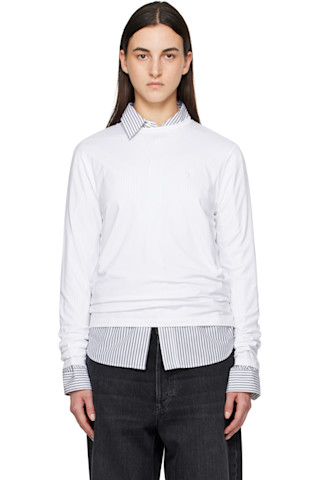 トップス Acne studios white long sleeve T-shirt White Long Sleeve T-shirt | ACNE STUDIOS - Antonia