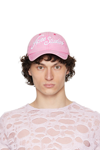 Acne Studios: ピンク ロゴ キャップ | SSENSE 日本 Acne Studios: ピンク ロゴ キャップ | SSENSE 日本