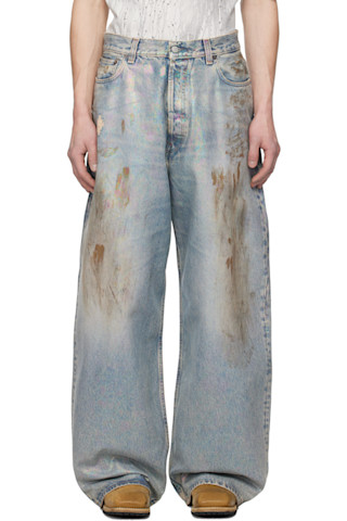 Acne Studios: ブルー 2023 スーパー バギーフィット ジーンズ Acne Studios: ブルー 2023 スーパー バギーフィット ジーンズ