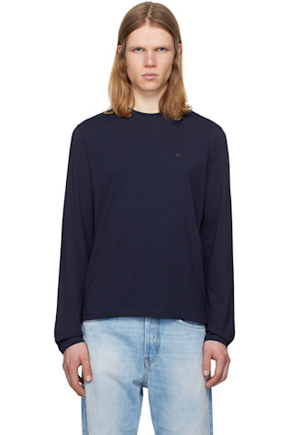 Acne Studios ネイビーTシャツ Acne Studios ロゴ Tシャツ ネイビー - メルカリ