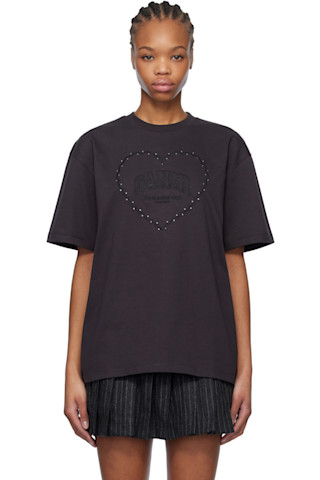 国内発送☆GANNI☆HeavyCotton Rhinestone DropShoulder T-shirt 251144F110000_1.jpg