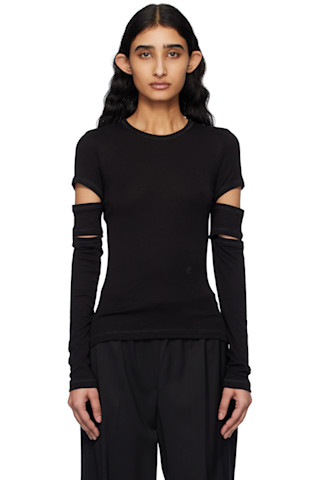 helmut lang 長袖カットソー tシャツ Helmut Lang Long-Sleeve Logo Tee | HELMUTLANG.COM