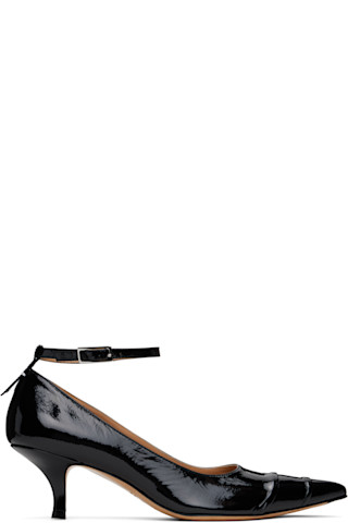 Maison Margiela: Black Kinkies Pump Heels | SSENSE