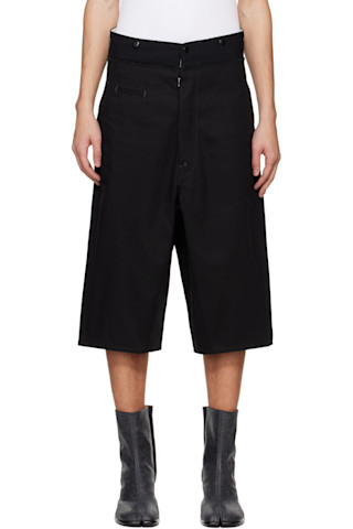 ショートパンツ MAISON MARGIELA Women Shorts Burmudas S51KA0572M35301851 G Maison Margielaのブラック Spliced コットン ショートパンツが