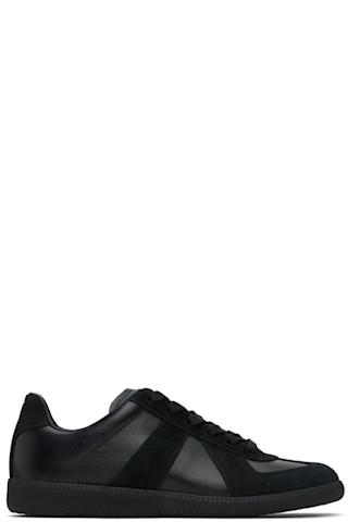 Maison Margiela: Black Replica Sneakers SSENSE