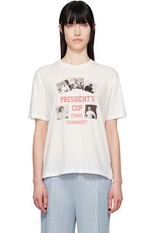 【関税込み】Bode ホワイト 'President's Cup' Tシャツ 251169F110011_1.jpg