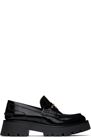 Alexander Wang ☆ブラック Carter Mid-Heel Lug ローファー Black Carter Mid-Heel Lug Loafers by Alexander Wang on Sale