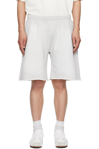 【関税込】Alexander Wang Essential Terry Sweat Shorts パンツ Gray Logo Oversized Cotton Terry Sweat Shorts by Alexander