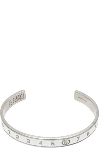 ブレスレット MM6 Maison Margiela Logo Bracelet Silver SM6UY0054SV0244953 MM6 Maison Margiela logo-engraved Chain Bracelet | Silver
