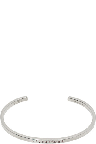 アクセサリー Maison Margiela MM6 Logo Cuff Bracelet MM6 Maison Margiela: Logo Cuff Bracelet | SSENSE