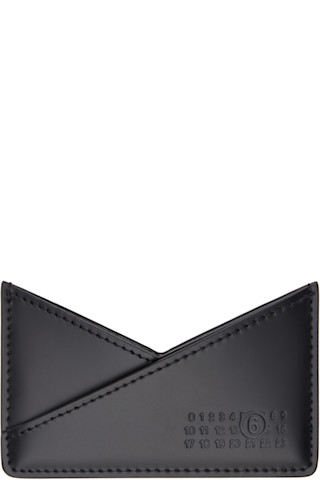 人気!MM6 MAISON MARGIELA ブラック Triangle 6 カードケース MM6 Maison Margielaのブラック Triangle 6 カードケースがセール中