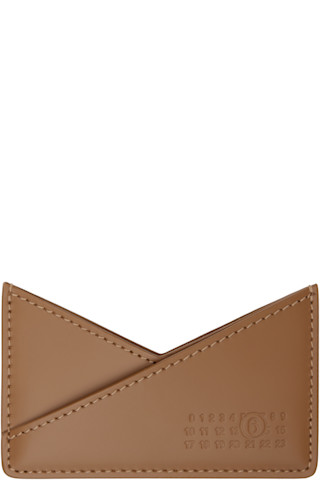 【関税込み】MM6 Maison Margiela タン Triangle 6 カードケース MM6 Maison Margielaのタン Triangle 6 カードケースがセール中