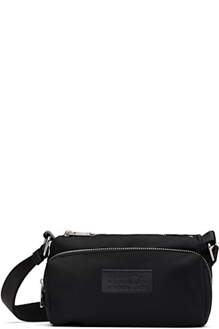 MM6 Maison Margiela: Black Nylon Pockets Crossbody Bag | SSENSE MM6 Maison Margiela: Black Nylon Pockets Crossbody Bag | SSENSE