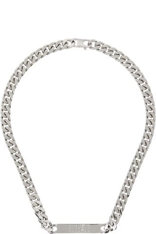 MM6 Maison Margiela: シルバー Classic チェーンネックレス | SSENSE 日本