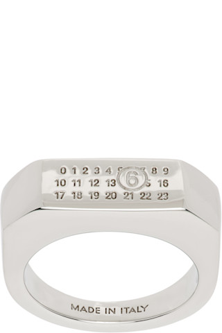 (訳あり) Masion Margiela signet ring silver MM6 Maison Margiela Signet Ring | Silver | FARFETCH
