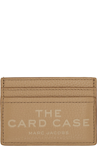 カードケース・名刺入れ Marc Jacobs Camel Leather Card Holder Marc Jacobs: Beige 'The Leather Card Case' Card Holder | SSENSE