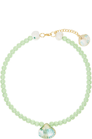 【関税込み】LEVENS JEWELS グリーン Seashell ネックレス Green Seashell Necklace by LEVENS JEWELS on Sale