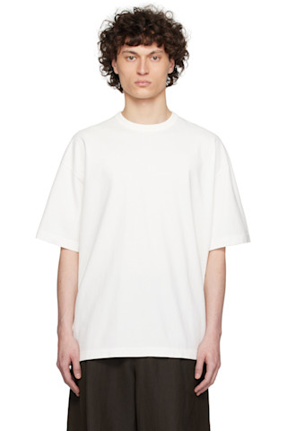 YLÈVE: Off-White Open End Cotton Pigment Dye T-shirt | SSENSE YLÈVE: Off-White Open End Cotton Pigment Dye T-shirt | SSENSE