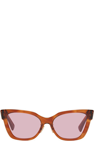 miu miu ブラウン キャットアイ サングラス Brown Cat Eye Acetate Sunglasses by Miu Miu Eyewear on Sale