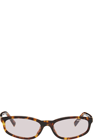 Miu Miu Eyewear: Brown & Black Miu Regard Sunglasses Miu Miu Eyewear: Brown & Black Miu Regard Sunglasses