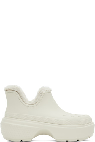 Crocs: Off-White Stomp Shorty Ankle Boots | SSENSE UK