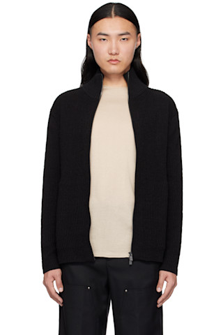 DEVOAのブラック ハイネック ニットカーディガンがセール中