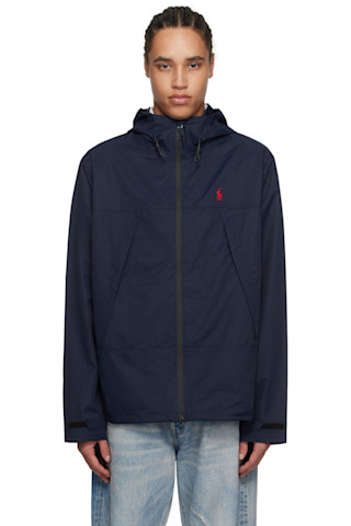 Polo Ralph Lauren: ネイビー ライトウェイト フード付き Polo Ralph Lauren: ネイビー ライトウェイト フード付き