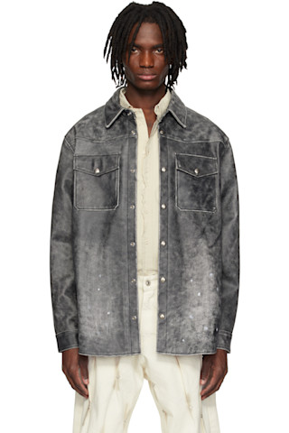 Sefr FRANCIS JAKET CROCOBLACKクロコレザージャケット Sefr FRANCIS